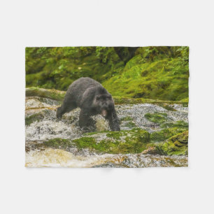 Black Bear Vissen Qua Creek Brits-Columbia Fleece Deken