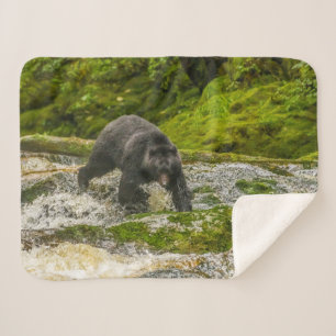 Black Bear Vissen   Qua Creek Brits-Columbia Sherpa Deken