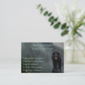 Black Bear Wildlife & Misty Forest Cartes de visit (Debout devant)