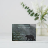 Black Bear Wildlife & Misty Forest Cartes de visit (Debout devant)