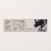 Black Beard Model, Mannen Barbers, Loyalty Card Visitekaartjes (Buitenkant ongevouwen)