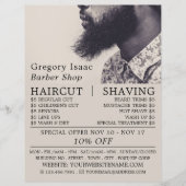 Black Beard Model, Mannen Barbres Adverteren Flyer (Voorkant)
