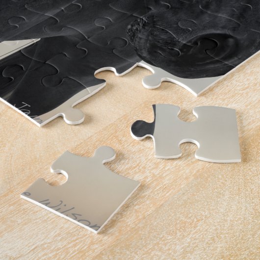 Black Beauty - Black Friesian Horse Portret Legpuzzel (Zijkant)