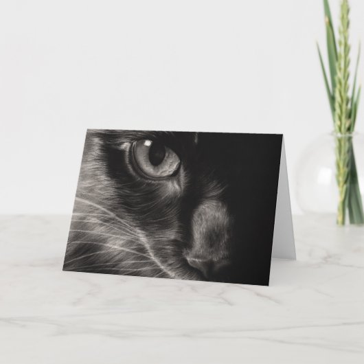 Black Beauty Cat Wenskaart Kaart (Voorkant)