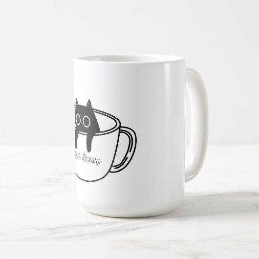 Black Beauty Cute Coffee Cup Graphic mug (Devant droit)