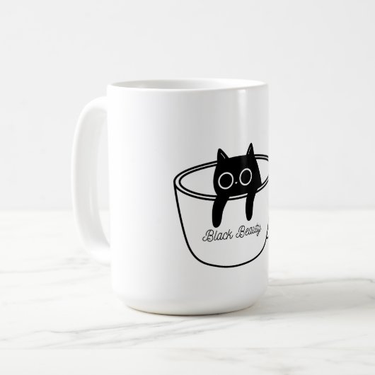 Black Beauty Cute Coffee Cup Graphic mug (Devant gauche)