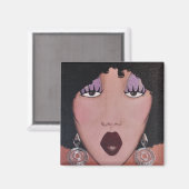 "Black Beauty Diva" Magneet (Voorkant / Achterkant)