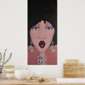 "Black Beauty Diva" Poster (Keuken)