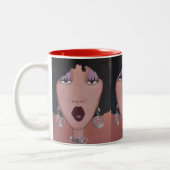 "Black Beauty Diva" Tweekleurige Koffiemok (Links)