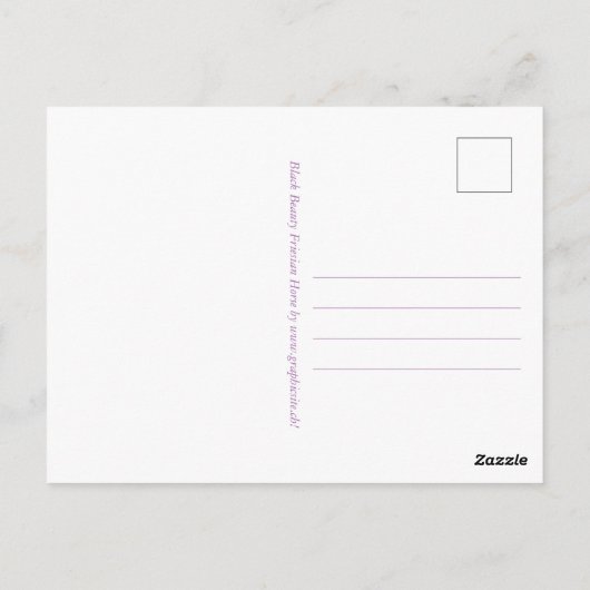 Black Beauty Friesian Horse - Briefkaart (Achterkant)