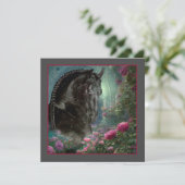 Black Beauty Friesian Horse - Carte de voeux (Debout devant)