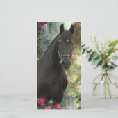 Black Beauty Friesian Horse - Carte de voeux (Debout devant)