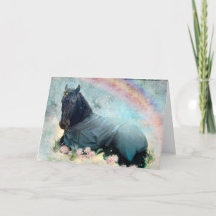 Black Beauty Friesian Horse - Carte de voeux