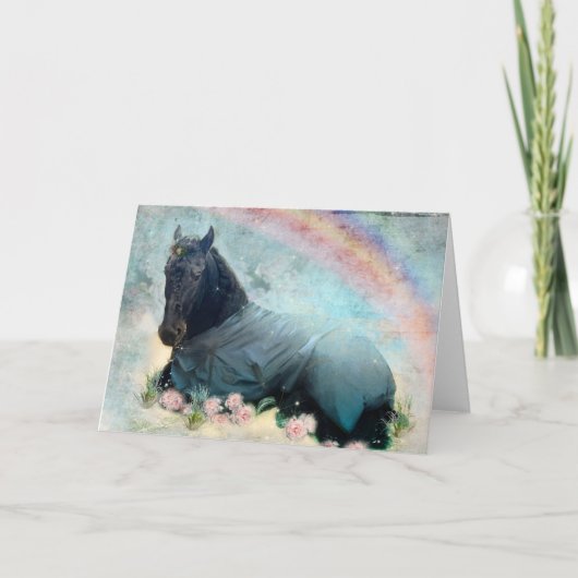 Black Beauty Friesian Horse - Carte de voeux (Devant)
