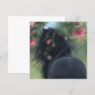 Black Beauty Friesian Horse - Carte de voeux