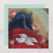 Black Beauty Friesian Horse - Carte de voeux (Devant / Derrière)