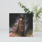 Black Beauty Friesian Horse - Carte de voeux (Debout devant)