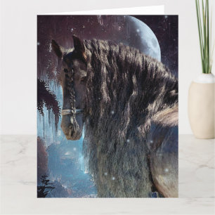 Black Beauty Friesian Horse - Carte de voeux