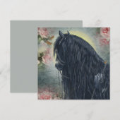 Black Beauty Friesian Horse - Carte de voeux (Devant / Derrière)