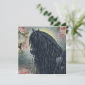 Black Beauty Friesian Horse - Carte de voeux (Debout devant)
