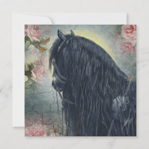 Black Beauty Friesian Horse - Carte de voeux