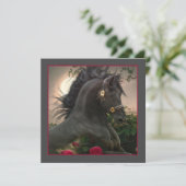 Black Beauty Friesian Horse - Carte de voeux (Debout devant)