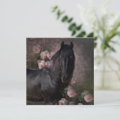 Black Beauty Friesian Horse - Carte de voeux (Debout devant)
