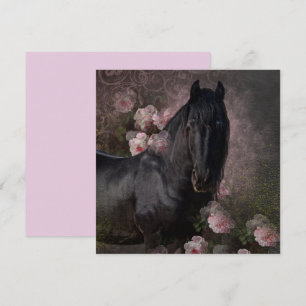 Black Beauty Friesian Horse - Carte de voeux