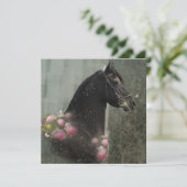 Black Beauty Friesian Horse - Carte de voeux (Debout devant)