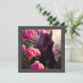 Black Beauty Friesian Horse - Carte de voeux (Debout devant)