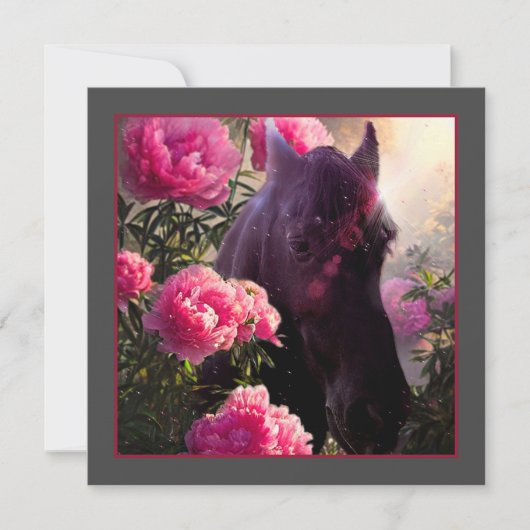 Black Beauty Friesian Horse - Carte de voeux (Devant)