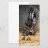 Black Beauty Friesian Horse - Carte de voeux (Devant / Derrière)