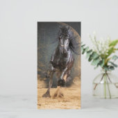 Black Beauty Friesian Horse - Carte de voeux (Debout devant)