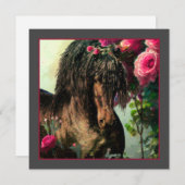 Black Beauty Friesian Horse - Carte de voeux (Devant / Derrière)