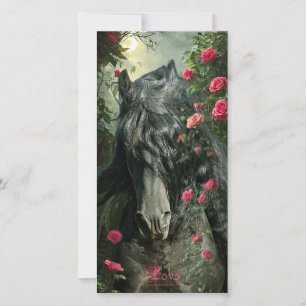 Black Beauty Friesian Horse - Carte de voeux