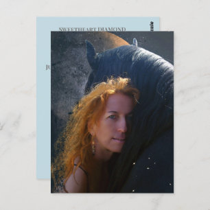 Black Beauty Friesian Horse - Carte postale