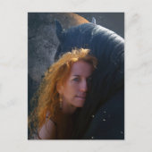 Black Beauty Friesian Horse - Carte postale (Devant)