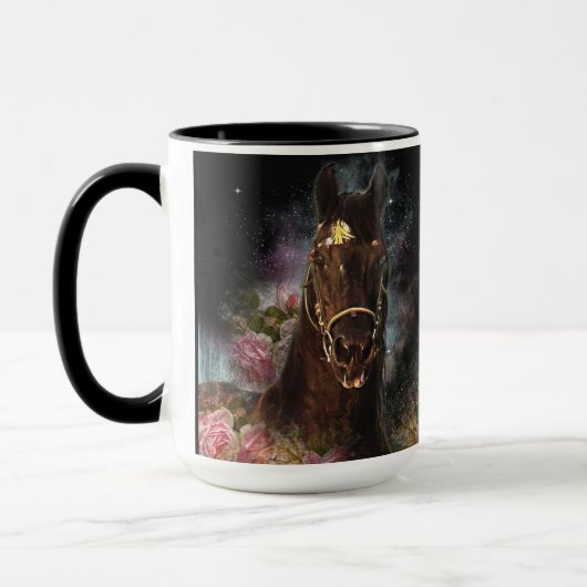 Black Beauty Friesian Horse - Mok, Beker Mok (Links)