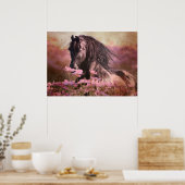 Black Beauty Friesian Horse - Poster (Keuken)