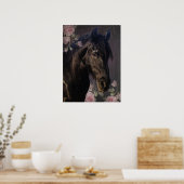 Black Beauty Friesian Horse - Poster (Cuisine)