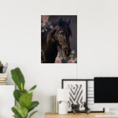 Black Beauty Friesian Horse - Poster (Bureau à domicile)