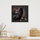 Black Beauty Friesian Horse - Poster (Keuken)