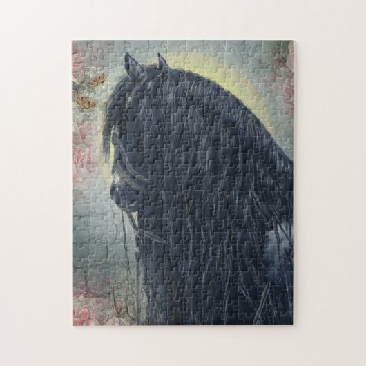 Black Beauty Friesian Horse - Puzzle (Vertical)
