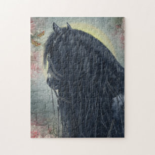 Black Beauty Friesian Horse - Puzzle Legpuzzel