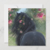 Black Beauty Friesian Horse - Wenskaart (Voorkant)