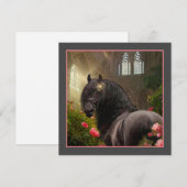 Black Beauty Friesian Horse - Wenskaart Feestdagenkaart (Voorkant / Achterkant)