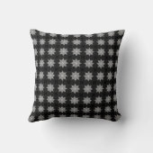 Black Beauty Mandala Snowflake Cushion Kussen (Achterkant)