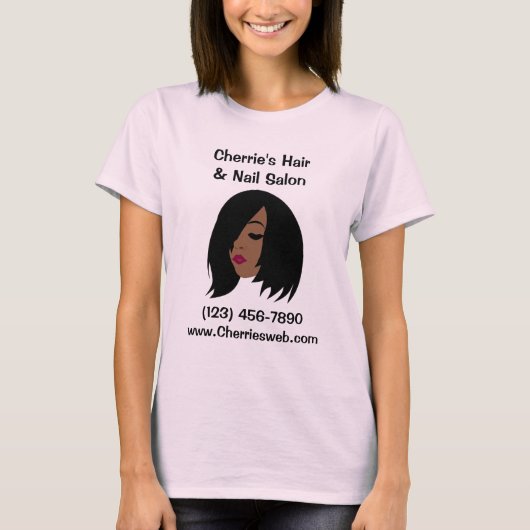 Black Beauty Salon T-Shirt -  (Voorkant)
