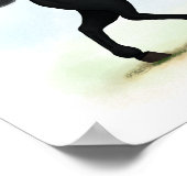 Black Beauty (Star & Sock) Trotting Horse Poster (Coin)