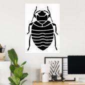 Black Bedbug Insect Poster (Thuiskantoor)